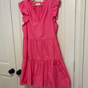 Women’s Pink Tiered Ruffle Dress